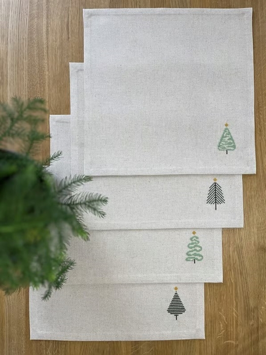 GRØN JUL - SERVIETTER fra Pomp Stitch